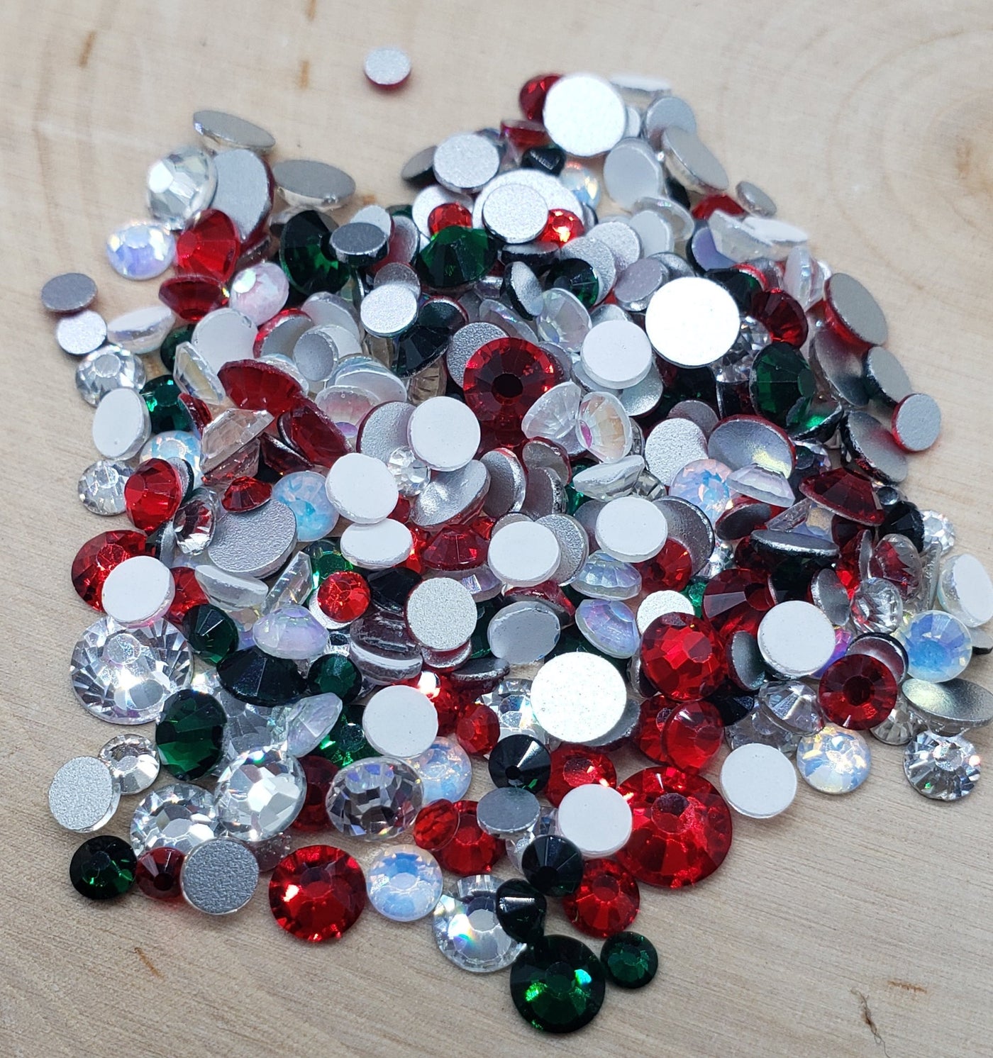 Christmas Rhinestone Glass Mix