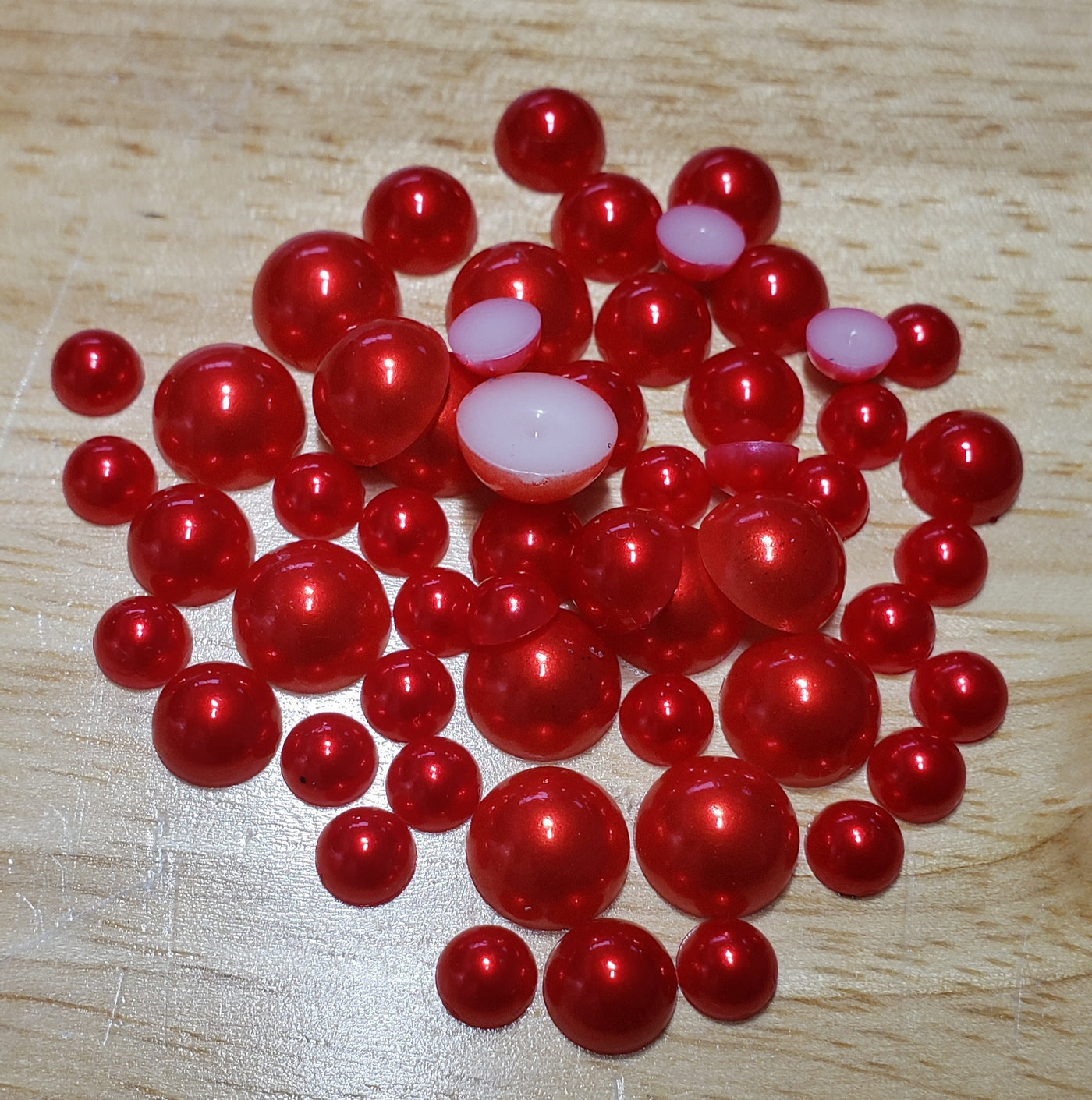 Flat Back red pearls – Charmed By TJ