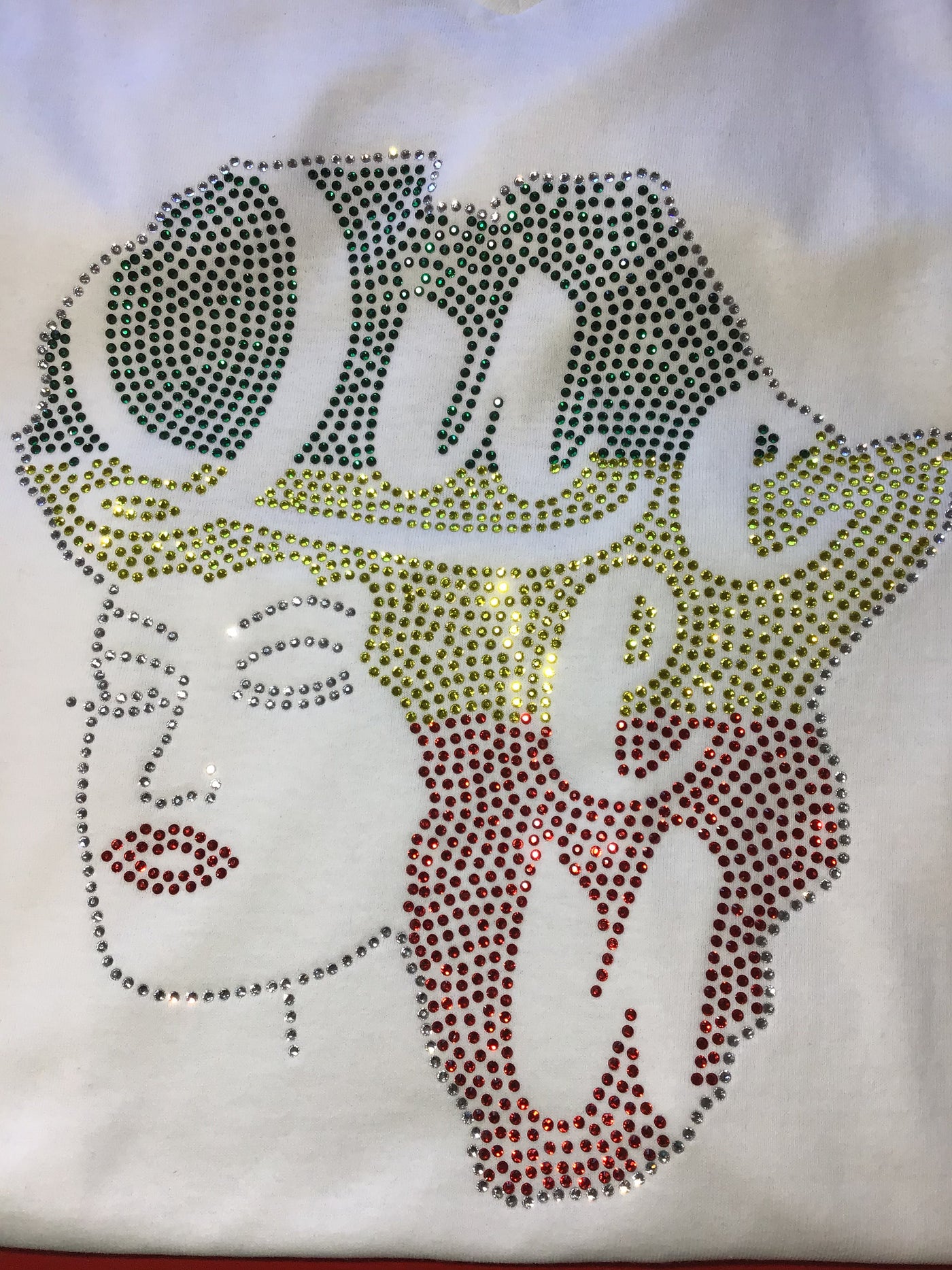 V neck short sleeve t-shirt - Queen Rhinestone - Charmed By TJ